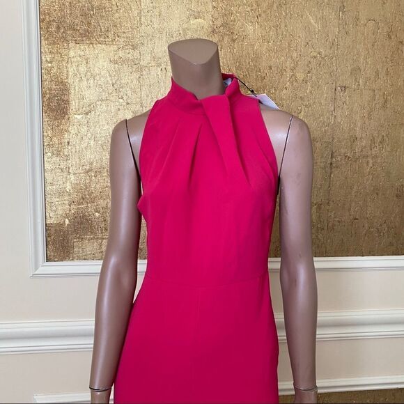 NWT ZARA fuchsia  high collar wide leg jumpsuit XS - Picture 4 of 10